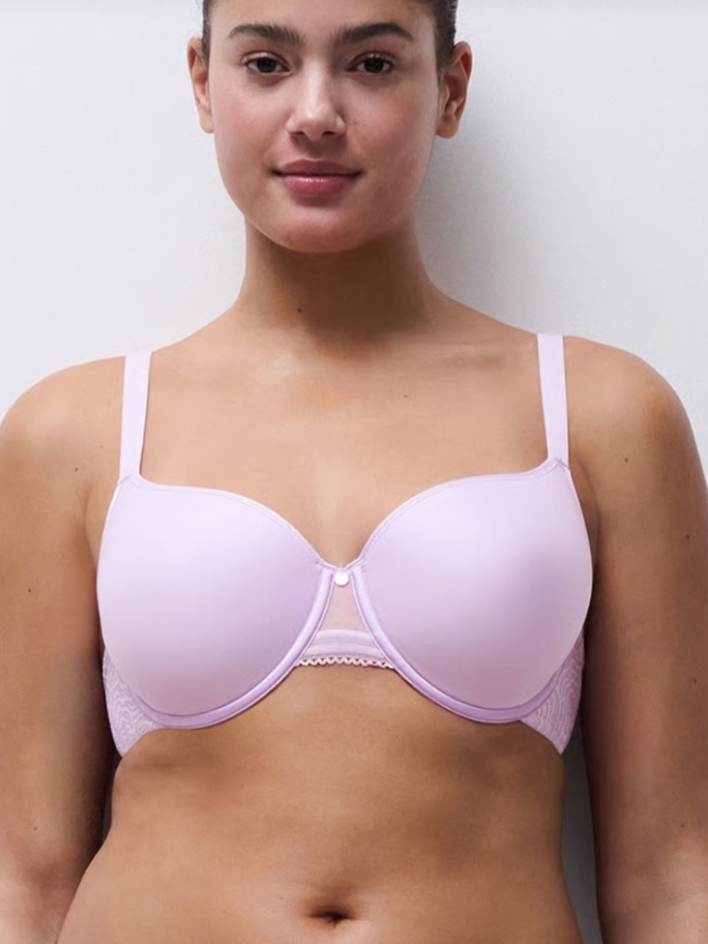 NWT Chantelle 36E Custom Fit C Jolie Memory Foam T-Shirt Bra 13B6 Purple